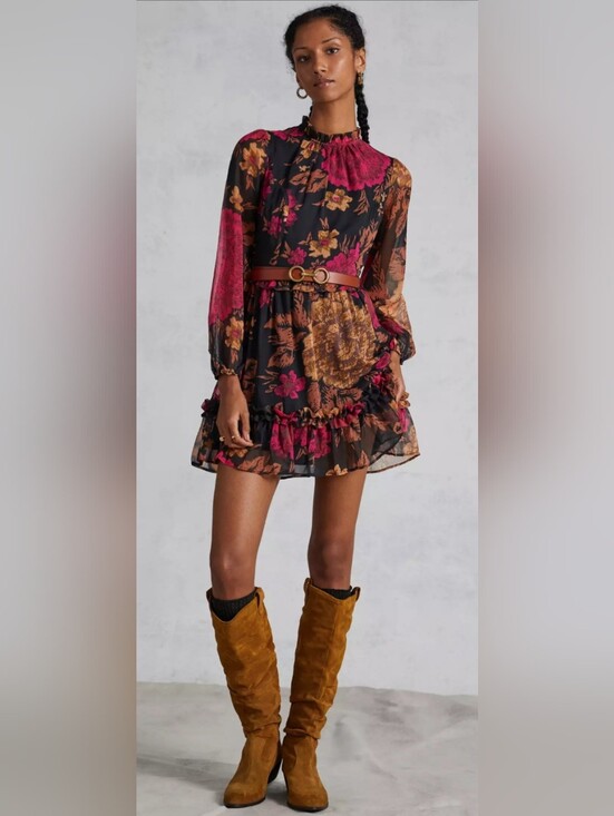 Anthropologie Dresses & Skirts - Anthropologie Porridge Puff-Sleeved Floral Mini Dress, BNWT, Size XL
